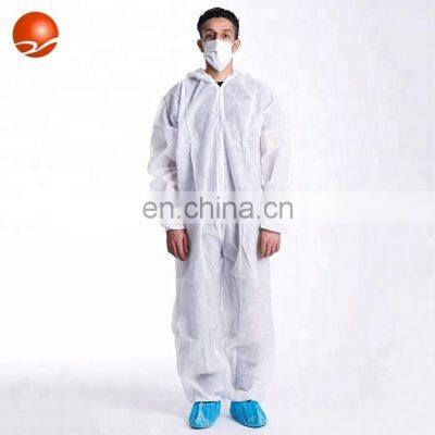 Microporous isolation safety coverall 55gsm disposable work clothing