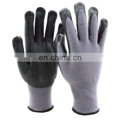 Construction Cheap Gray Custom Knitted Polyester Pu Coated Protective Gardening Work Safety Gloves