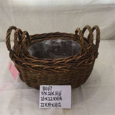 Colorful Multifunctional Arc top shape Good Quality Wicker Basket For Decoration