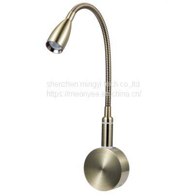 Meanyee Touch Switch Stepless Dimmable Hard-Wired Reading Lamp Wall Mount Surface Sconce Lamp Led Bedside Lights/Lamp for Book Reading in Bed(Warm White 3000-3200k) Bronze Finished
