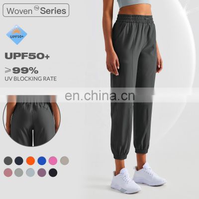 Adjustable Drawstring Wholesale Workout Jogger Pants Side Pockets Fitness Yoga Leggings