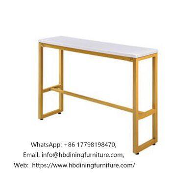 Gold Legs MDF White Side Table