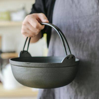 Japanese Style Single Serving Shabu Pot Pan Hot Pot Sukiyaki Pan Irori Nabe Pot With Wooden Lid and Cooking Stove photo-2