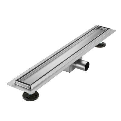 High Quality Reversible Cover Tile Insert Grate Invisible Rectangular Stainless Steel Linear Shower Drain with Modern Design
