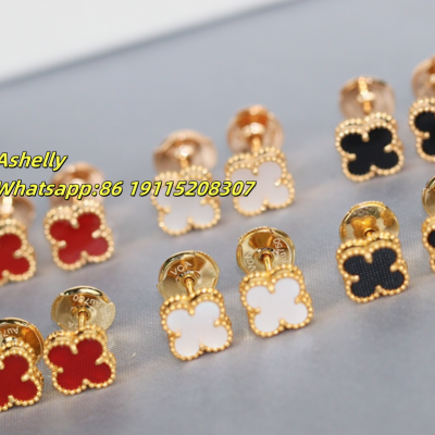 Серьги VCA из 925-разового серебра в виде четырёхлистного клевера