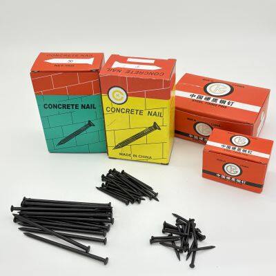 Black Steel Nails with Consistent Gauge and Length Precision
