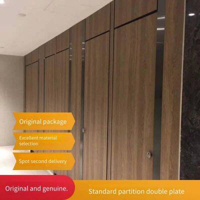 sichuan tebiao supplies antibacterial compact laminate toilet partitions, waterproof, wear-resistant, simple solid-color wood grain toilet partition boards