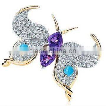 colorful butterfly brooch