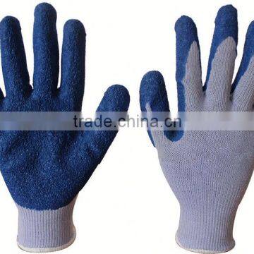 latex coated cotton glove/anti wrinkle