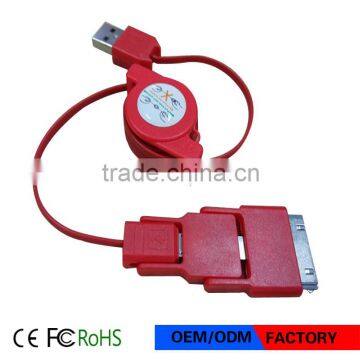 3 in 1 Usb Data Cable Sync Charger Telescopic Line Retractable Usb Cable for IPhone 5 5s 6 Plus photo-3