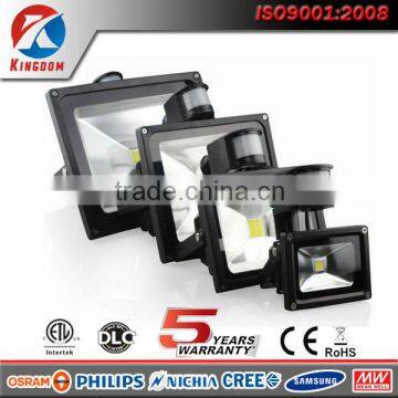 High Power IP66 Pir Motion sensor 20w 30w 50w led flood light for outdoor