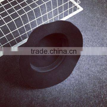 Fashion Korean FAMOUS WORLD Printed Wide Brim Lady Women's Dome Fedora Bucket Caps