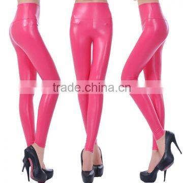 High Waisted Women's Faux Leather Stretch Leggings Skinny Pants photo-6