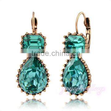 High quality girl saudi gold jewelry crystal earring