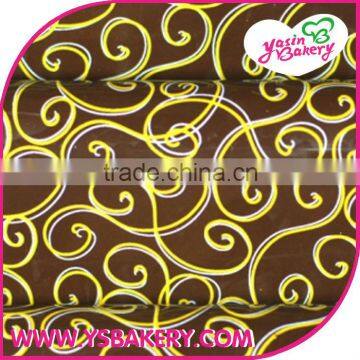 Two Color Curve Chocolate Transfer Sheets