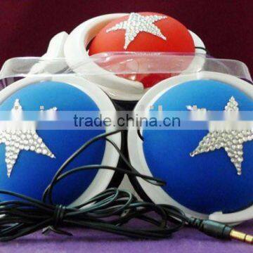 2011 Latest bling star earphone