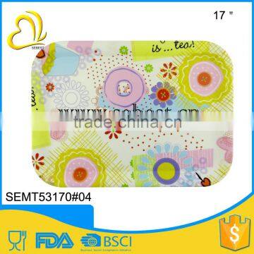 wholesale 17" rectangular plastic food tray