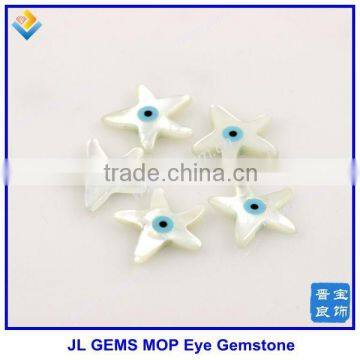 Nature White Sea Star Shape With Eye Mother of Pearl MOP Shell Gemstone photo-3
