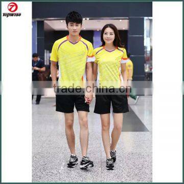 2015 wholesale Couple's jersey designs for badminton jersey badminton wear