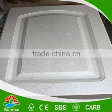 Pvc Wood Grain Color Glass Kitchen Cabinet Door
