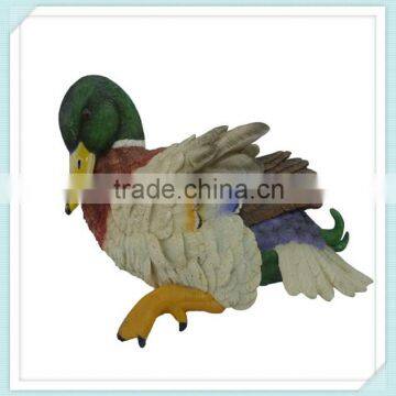 colorful feather nice resin duck sculpture for garden decor