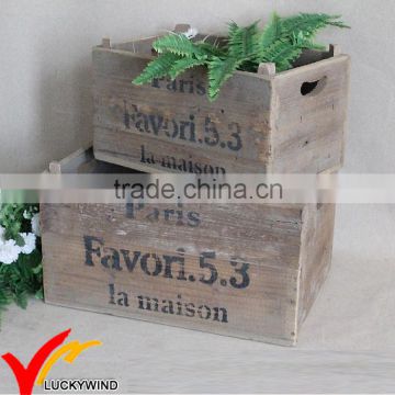 Farm Crate Antique Indoor Old Wooden Flower Plant Pot