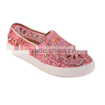 new product Italy sexy lady shoe hot sale fancy cheap canvas slip on shoes