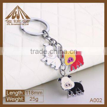 Fashion cute pig metal keychain