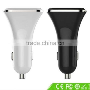 High quality and hot selling in Europe and US LED light 3 USB car charger