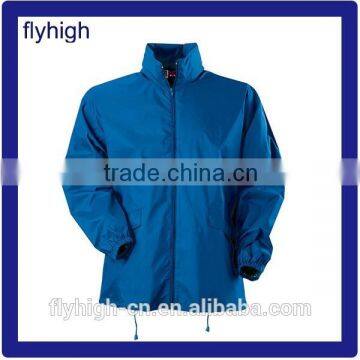 Men's cheap polyester water proof wind proof rain jacket