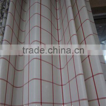 Wholsale 100% Polyester Checker Printed Window Curtain Design