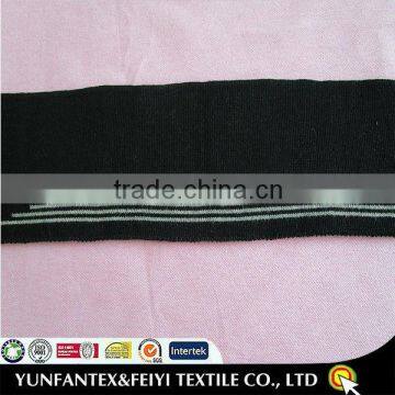 2015 Latest Italy Design Pattern COTTON Dobby Yarn Dyed KNITED RIB FOR POLO COLLAR photo-2
