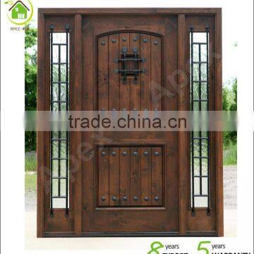 20mins-90mins External Fire Mahogany Solid Wood Door Double Door for Villa & Commercial Glazed Fire Door photo-2