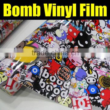 Glossy and matt design bomb self-adhesived vinyl film