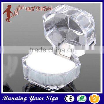 Small plexiglass square acrylic loose diamond display box wholesale