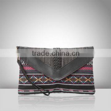 J173 Colorful Clutch,Unique Style Canvas & PU wallet/purse for lady,Fashion Clutch Supplier