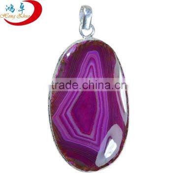 Cheap Natural Color Agate Slices Big Pendant Wholesale