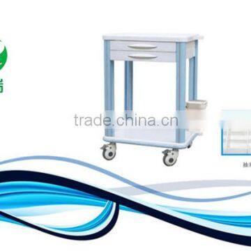 Good-quality ABS instrument Two-layers trolley hospital surgical emergency trolley