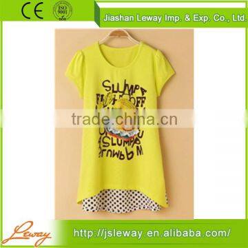 lovely kids girls t shirt/children plain t shirt girl chiffon t shirt designs