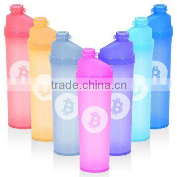 Custom 1000ml/33oz plastic drinking glass with lid