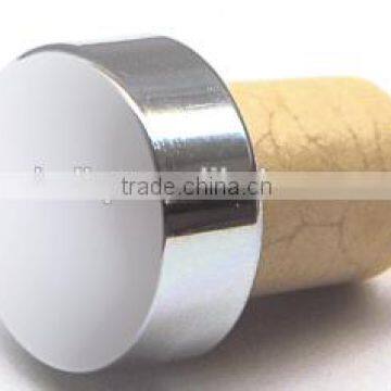 silver elegent wooden cork for bottle