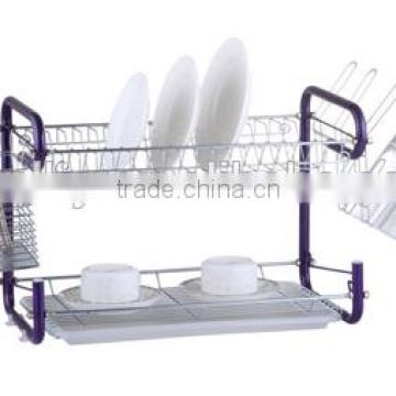 LBY 2016 multi-purpose 2 tiers dish rack with tray and cutlery holder (A)