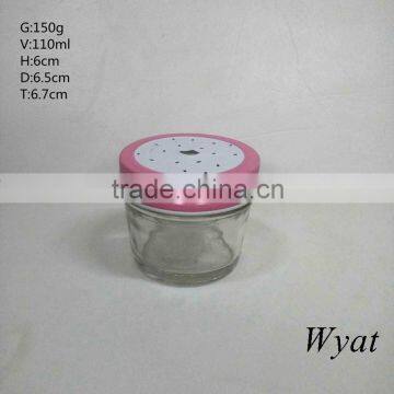 cheap 100ml glass fruit jam jar food graded glass storage jars 3.8 oz for sale