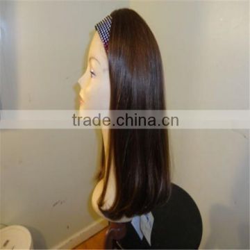 half jewish wigs human hair band fall wig