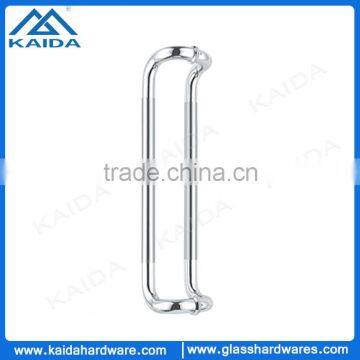 Offset stainless steel pull handle for glass door and aluminium frame door