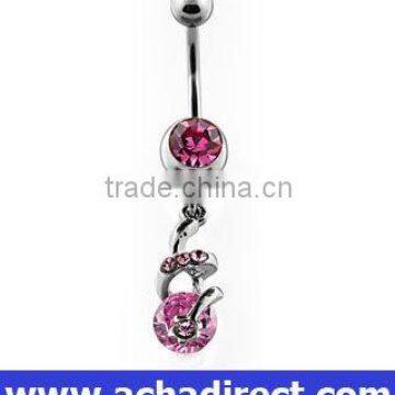 belly ring crystal