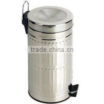 concave stainless steel waste bins