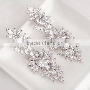 AAA Cubic Zircon Long Dangle Earrings for Women High Quality Luxury Wedding Earrings Bridal Jewelry photo-6