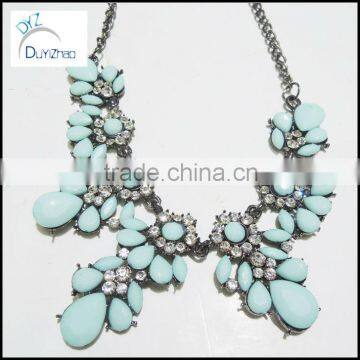 alloy flower women statement necklace