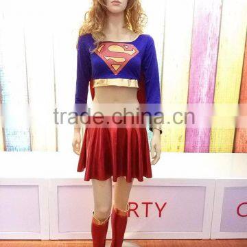 Halloween Adult Sex Supergirl Costume Sexy Woman Superhero Costume Quality Choice photo-2